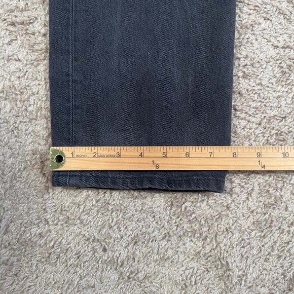 Vintage Levis 501 Jeans Mens 35X34 Black Straight Button Fly Denim Pants 90s USA - Picture 10 of 13